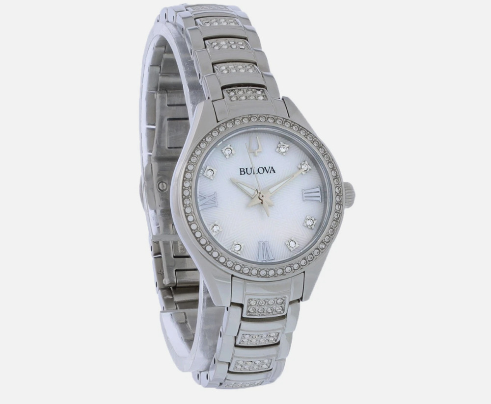 Bulova Women's Crystal MOP Dial Quartz Watch 96L311